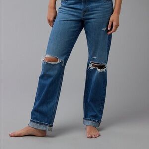 Women's Blue Distressed Jeans